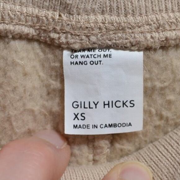 Gilly Hicks Hollister Tan Sherpa Cropped Hoodie Size Small Pants Size XS - Picture 12 of 16